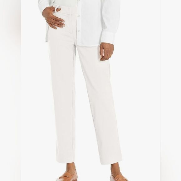 Nanette Lepore  Freedom stretch fabric white casual chino trouser pants size 14 - Picture 1 of 6